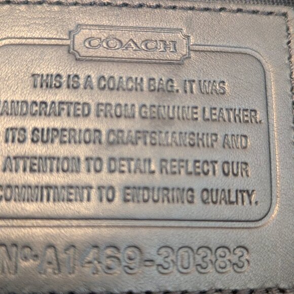 Coach Burough White & Navy Blue Color-Block Leather Rolled Handles Satchel Bag - Picture 12 of 16